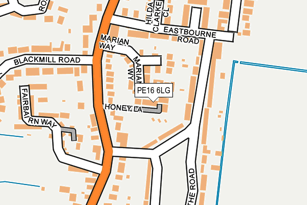 PE16 6LG map - OS OpenMap – Local (Ordnance Survey)
