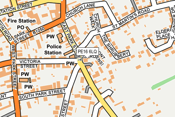 PE16 6LQ map - OS OpenMap – Local (Ordnance Survey)