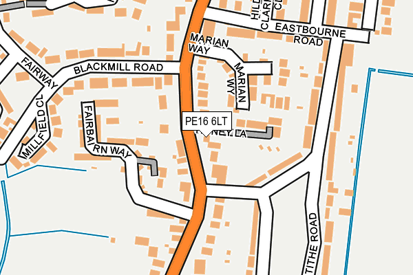 PE16 6LT map - OS OpenMap – Local (Ordnance Survey)