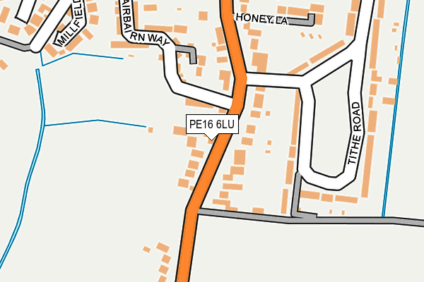 PE16 6LU map - OS OpenMap – Local (Ordnance Survey)