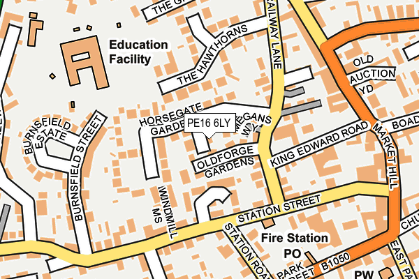 PE16 6LY map - OS OpenMap – Local (Ordnance Survey)