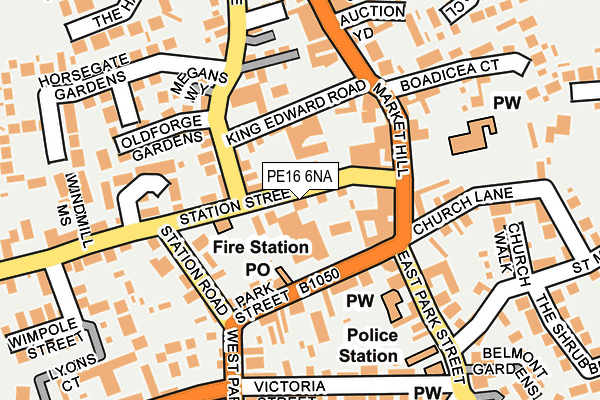 PE16 6NA map - OS OpenMap – Local (Ordnance Survey)