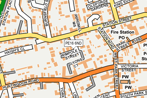 PE16 6ND map - OS OpenMap – Local (Ordnance Survey)