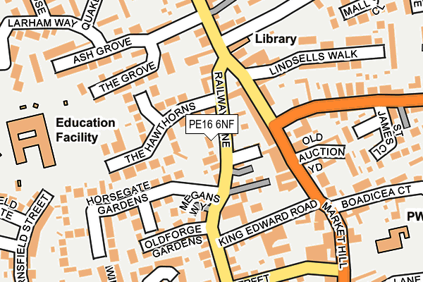 PE16 6NF map - OS OpenMap – Local (Ordnance Survey)