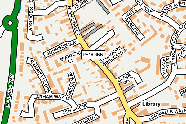 PE16 6NN map - OS OpenMap – Local (Ordnance Survey)