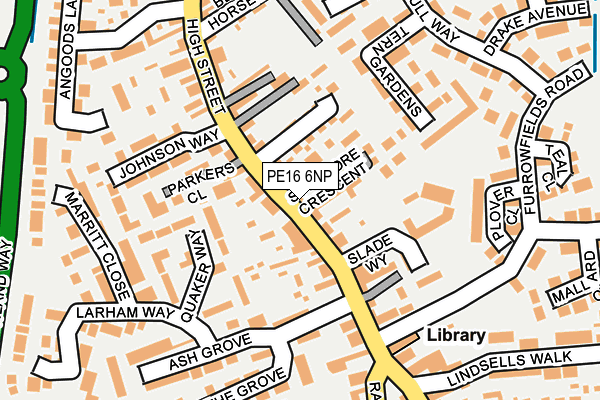 PE16 6NP map - OS OpenMap – Local (Ordnance Survey)