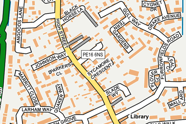 PE16 6NS map - OS OpenMap – Local (Ordnance Survey)
