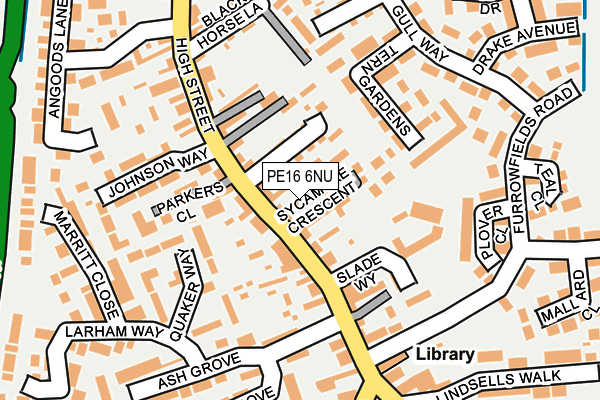PE16 6NU map - OS OpenMap – Local (Ordnance Survey)