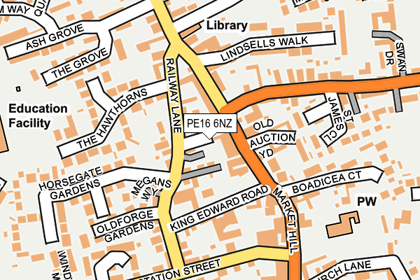 PE16 6NZ map - OS OpenMap – Local (Ordnance Survey)