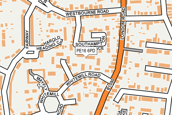 PE16 6PD map - OS OpenMap – Local (Ordnance Survey)