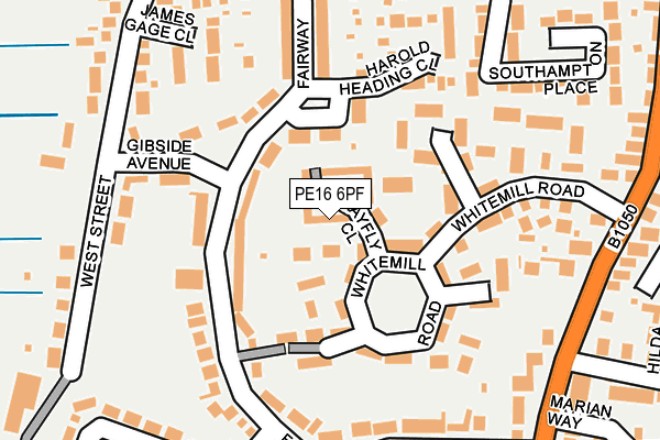 PE16 6PF map - OS OpenMap – Local (Ordnance Survey)