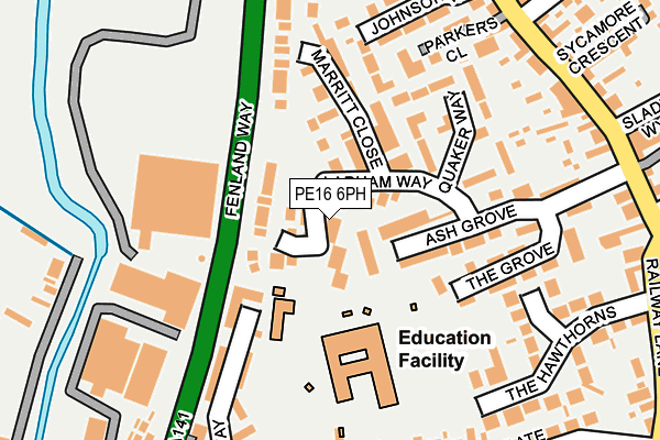 PE16 6PH map - OS OpenMap – Local (Ordnance Survey)
