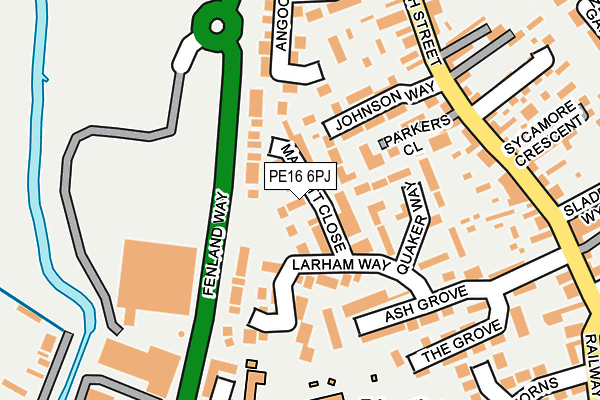 PE16 6PJ map - OS OpenMap – Local (Ordnance Survey)