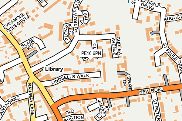PE16 6PN map - OS OpenMap – Local (Ordnance Survey)