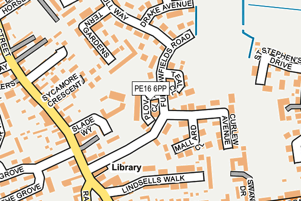PE16 6PP map - OS OpenMap – Local (Ordnance Survey)