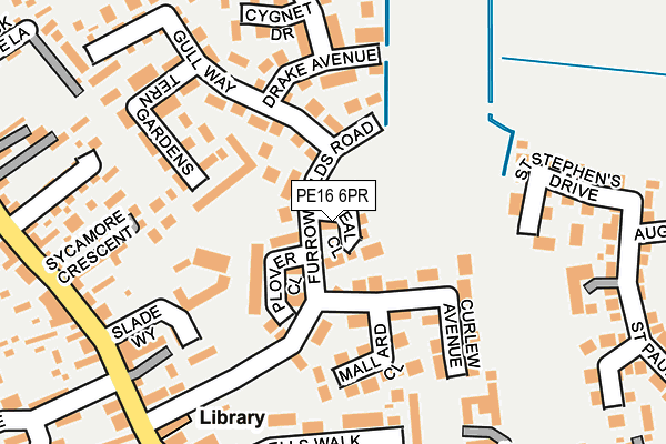 PE16 6PR map - OS OpenMap – Local (Ordnance Survey)