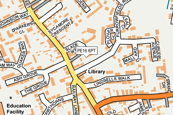 PE16 6PT map - OS OpenMap – Local (Ordnance Survey)