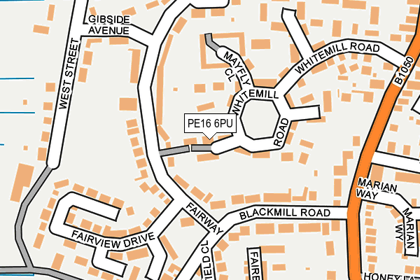 PE16 6PU map - OS OpenMap – Local (Ordnance Survey)