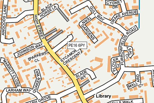 PE16 6PY map - OS OpenMap – Local (Ordnance Survey)