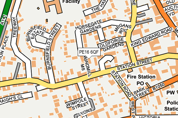 PE16 6QF map - OS OpenMap – Local (Ordnance Survey)