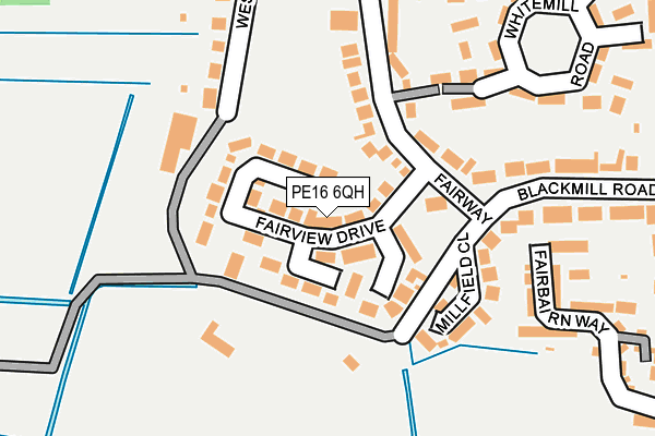 PE16 6QH map - OS OpenMap – Local (Ordnance Survey)