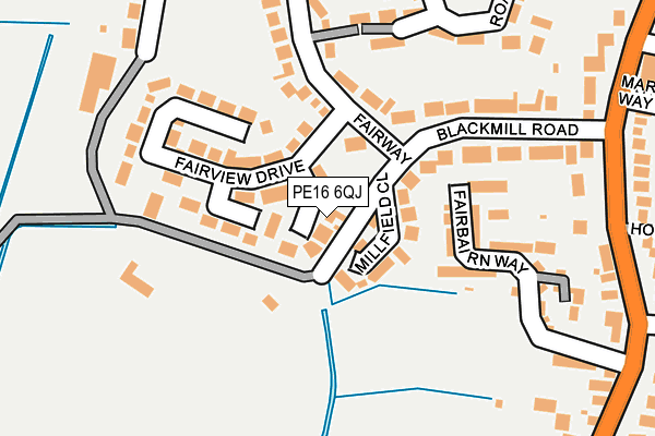 PE16 6QJ map - OS OpenMap – Local (Ordnance Survey)