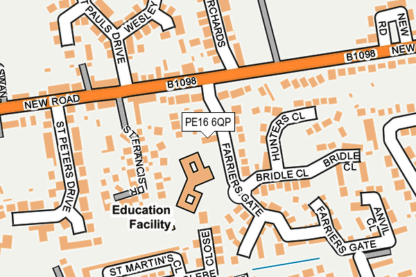 PE16 6QP map - OS OpenMap – Local (Ordnance Survey)