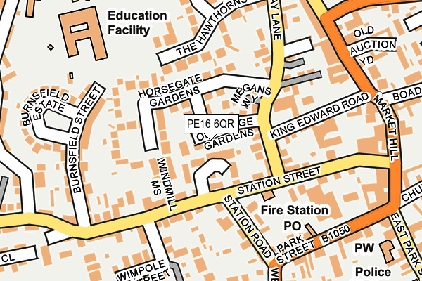 PE16 6QR map - OS OpenMap – Local (Ordnance Survey)