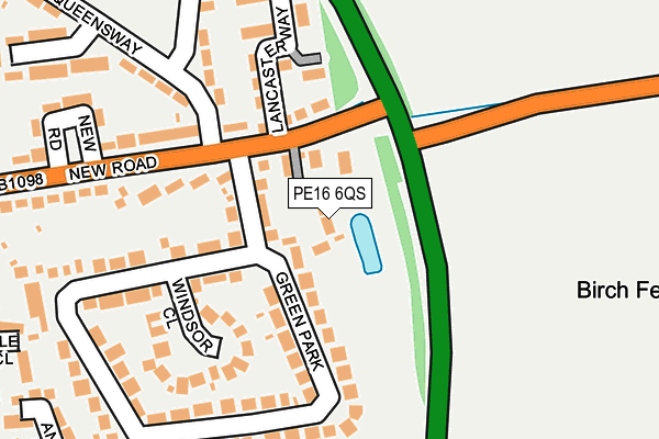 PE16 6QS map - OS OpenMap – Local (Ordnance Survey)