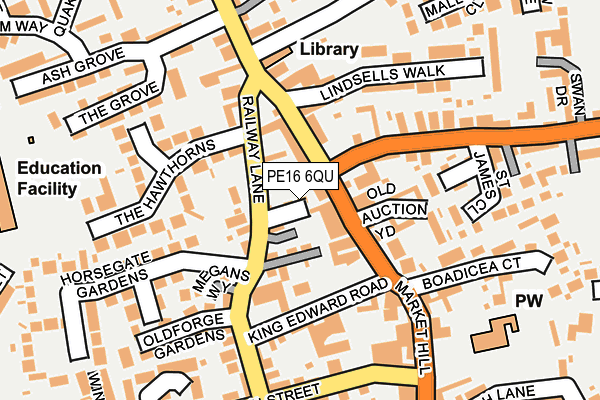 PE16 6QU map - OS OpenMap – Local (Ordnance Survey)