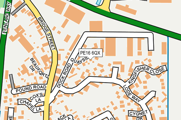 PE16 6QX map - OS OpenMap – Local (Ordnance Survey)