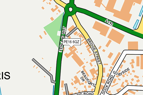 PE16 6QZ map - OS OpenMap – Local (Ordnance Survey)
