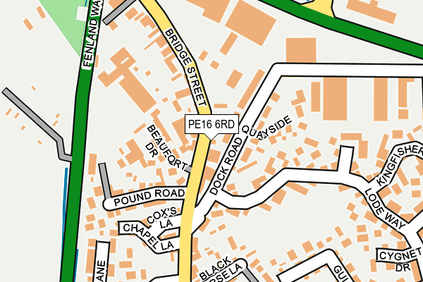 PE16 6RD map - OS OpenMap – Local (Ordnance Survey)