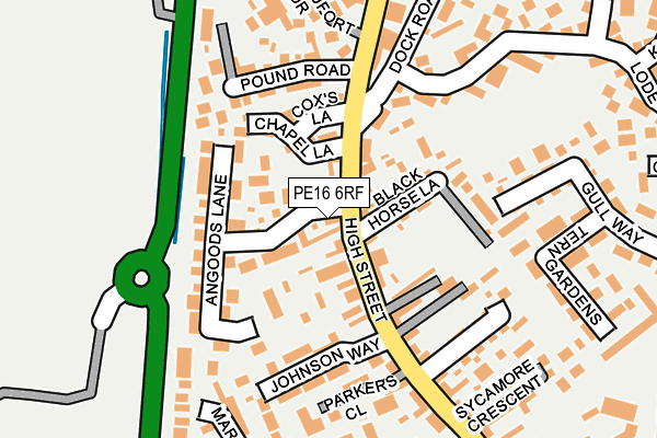 PE16 6RF map - OS OpenMap – Local (Ordnance Survey)