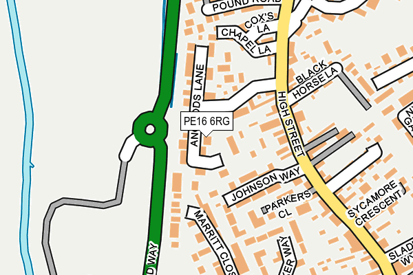 PE16 6RG map - OS OpenMap – Local (Ordnance Survey)