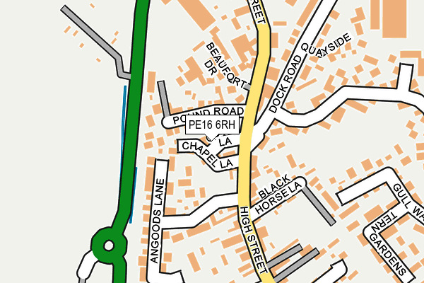 PE16 6RH map - OS OpenMap – Local (Ordnance Survey)