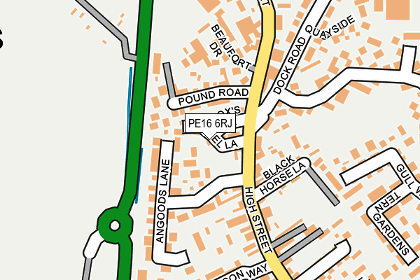 PE16 6RJ map - OS OpenMap – Local (Ordnance Survey)