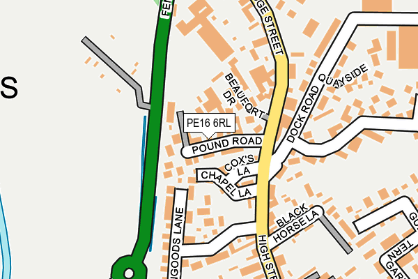 PE16 6RL map - OS OpenMap – Local (Ordnance Survey)