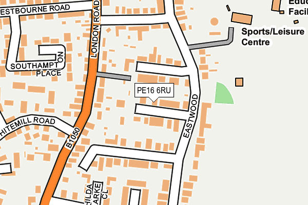 PE16 6RU map - OS OpenMap – Local (Ordnance Survey)