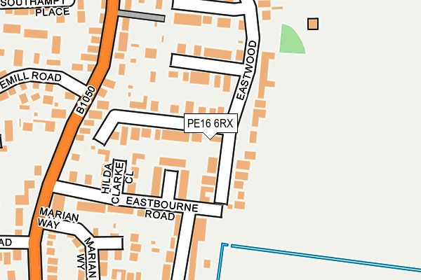 PE16 6RX map - OS OpenMap – Local (Ordnance Survey)