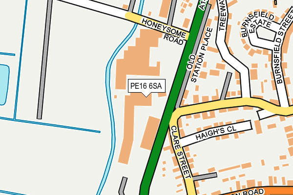 PE16 6SA map - OS OpenMap – Local (Ordnance Survey)