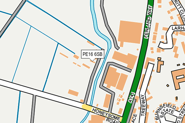 PE16 6SB map - OS OpenMap – Local (Ordnance Survey)