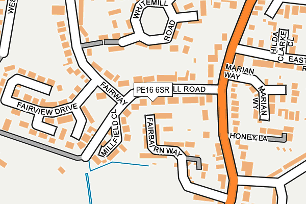 PE16 6SR map - OS OpenMap – Local (Ordnance Survey)