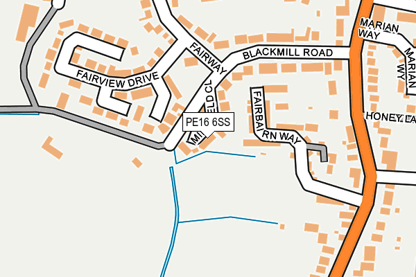 PE16 6SS map - OS OpenMap – Local (Ordnance Survey)