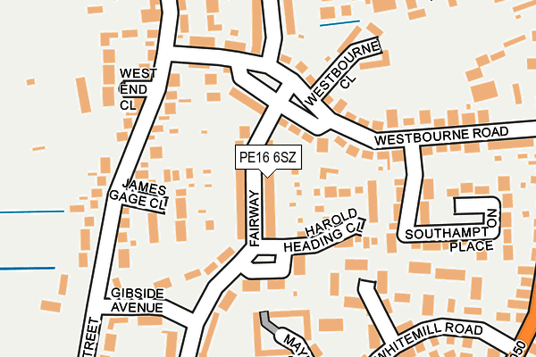 PE16 6SZ map - OS OpenMap – Local (Ordnance Survey)