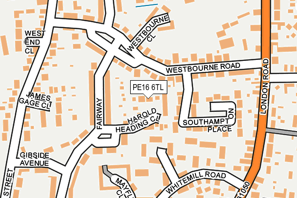 PE16 6TL map - OS OpenMap – Local (Ordnance Survey)