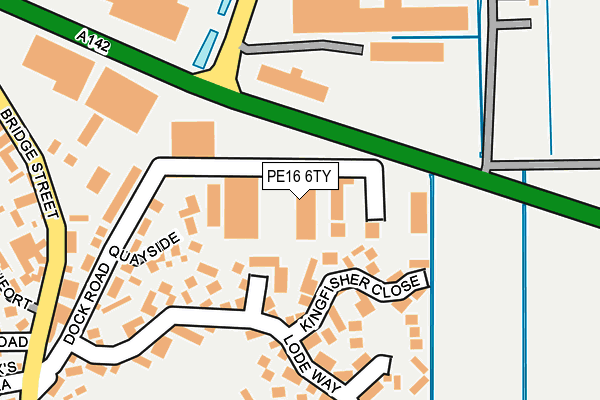 PE16 6TY map - OS OpenMap – Local (Ordnance Survey)