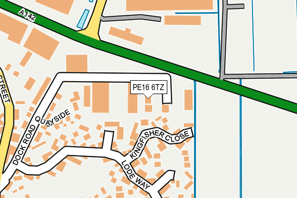 PE16 6TZ map - OS OpenMap – Local (Ordnance Survey)