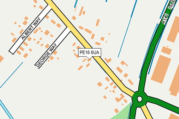 PE16 6UA map - OS OpenMap – Local (Ordnance Survey)