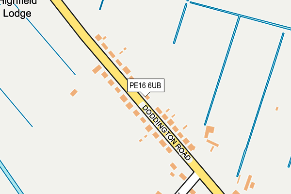 PE16 6UB map - OS OpenMap – Local (Ordnance Survey)